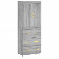 vidaXL Highboard Grey Sonoma 69,5x34x180 cm Engineered Wood 2
