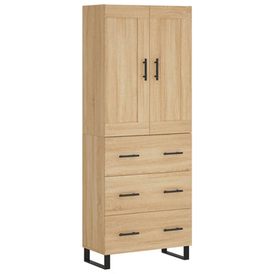 Highboard Sonoma Oak 69.5x34x180 cm Engineered Wood