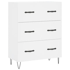 Highboard 69.5x34x180 cm Engineered Wood 3 Drawers White