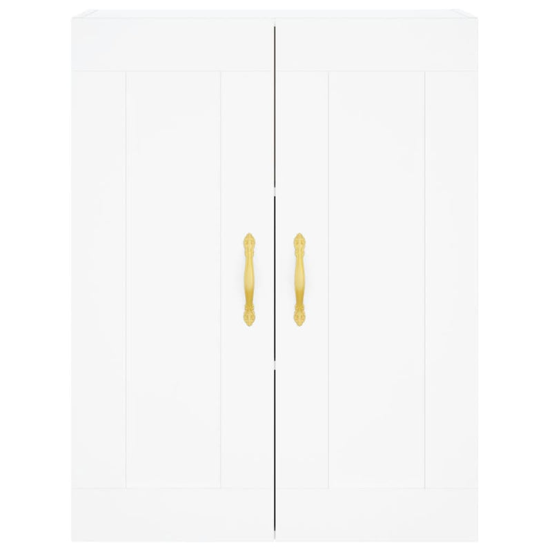 Highboard White 69.5x34x180 cm Engineered Wood