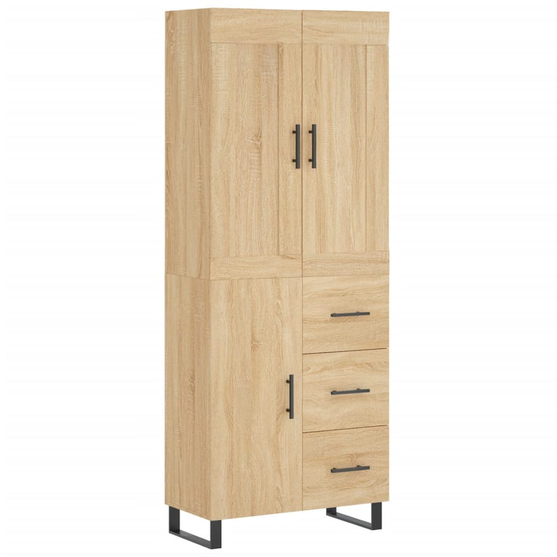 Highboard Sonoma Oak 69.5x34x180 cm Engineered Wood