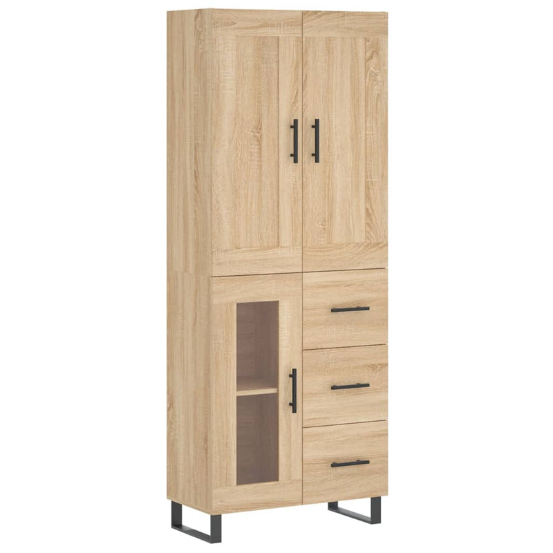 Highboard Sonoma Oak 69.5x34x180 cm Engineered Wood