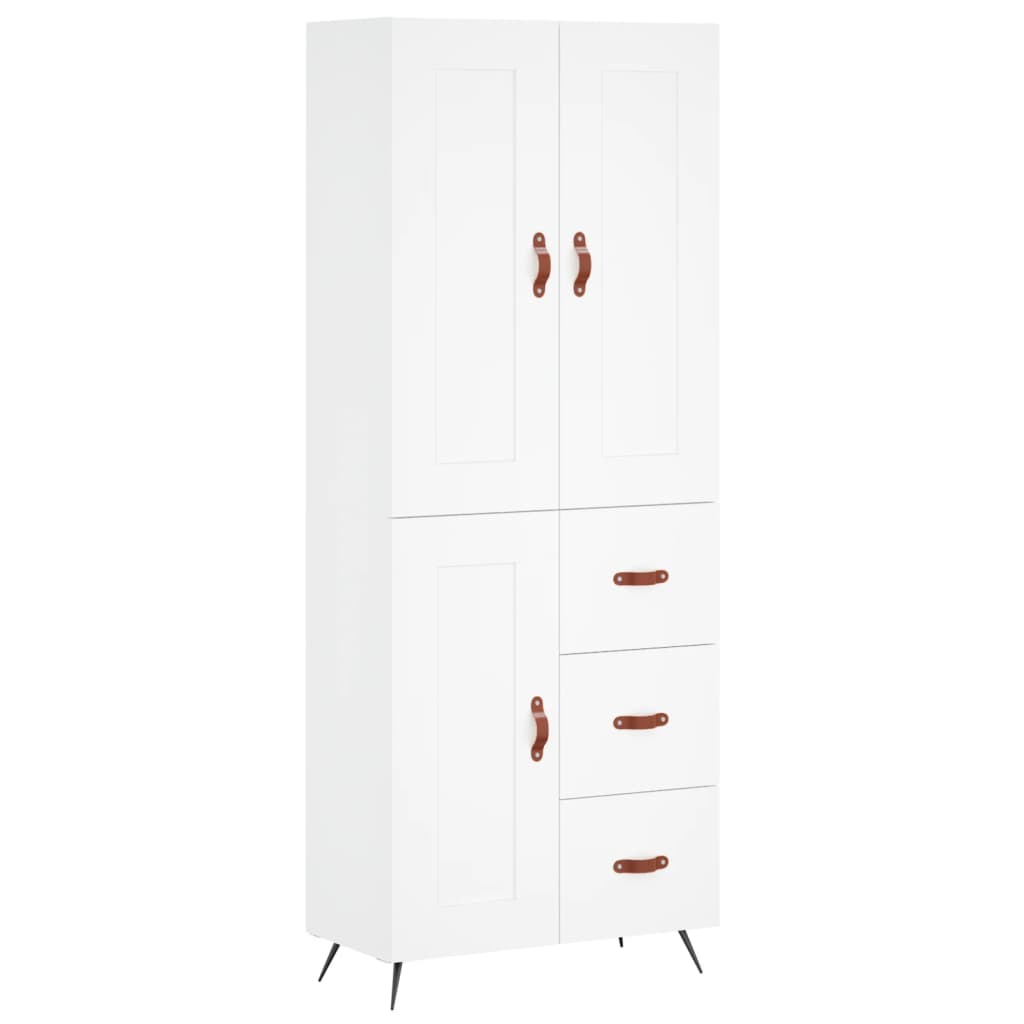 vidaXL Highboard White 69,5x34x180 cm Engineered Wood 2