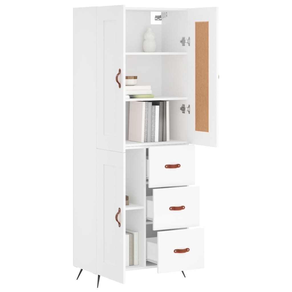vidaXL Highboard White 69,5x34x180 cm Engineered Wood 3