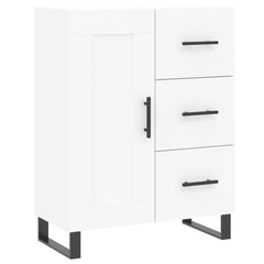 Highboard 69.5x34x180 cm Engineered Wood 1 Wood Door 3 Drawers White