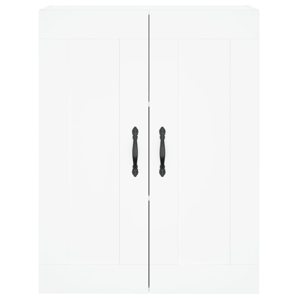 Highboard 69.5x34x180 cm Engineered Wood 1 Wood Door 3 Drawers White