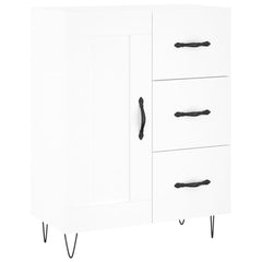 Highboard 69.5x34x180 cm Engineered Wood 1 Wood Door 3 Drawers White