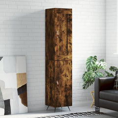 Highboard 34.5x34x180 cm Engineered Wood 1 Door Smoked oak