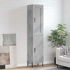 vidaXL Highboard Concrete Grey 34,5x34x180 cm Engineered Wood 1