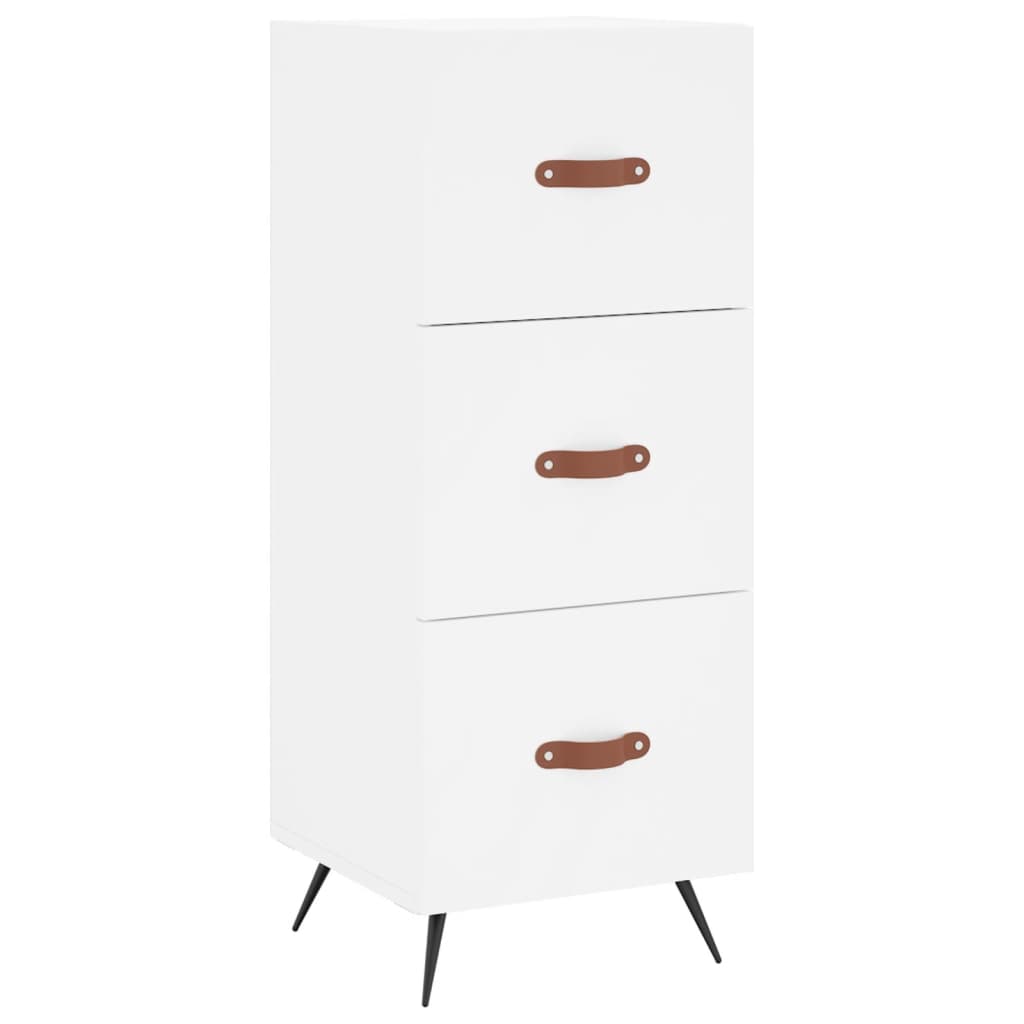 Highboard 34.5x34x180 cm Engineered Wood 3 Drawers White