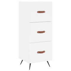 Highboard 34.5x34x180 cm Engineered Wood 3 Drawers White