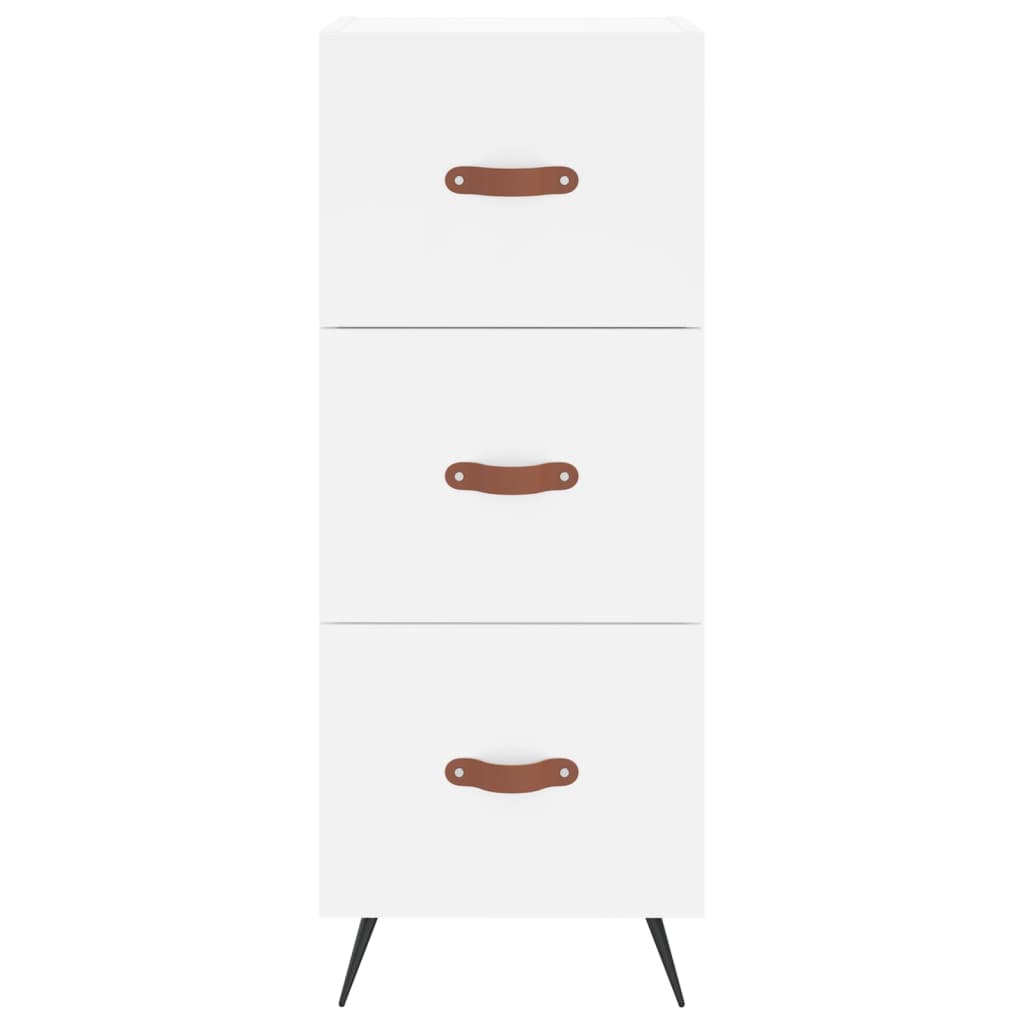 Highboard 34.5x34x180 cm Engineered Wood 3 Drawers White