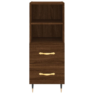 Highboard Brown Oak 34.5x34x180 cm Engineered Wood