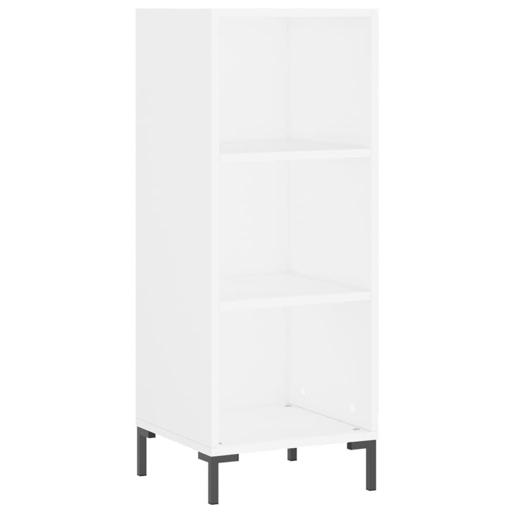 Highboard 34.5x34x180 cm Engineered Wood 3 Shelves White