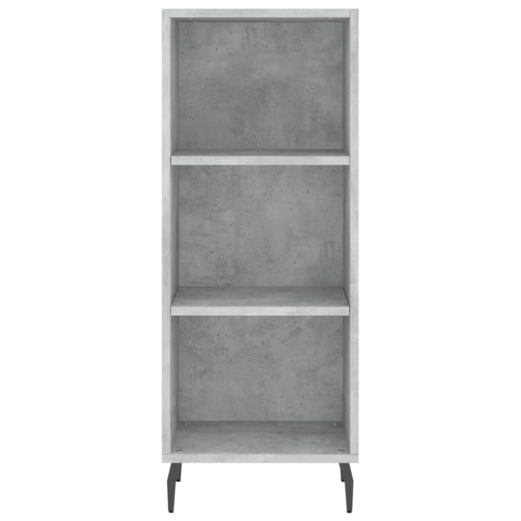 Highboard 34.5x34x180 cm Engineered Wood 3 Shelves Concrete grey