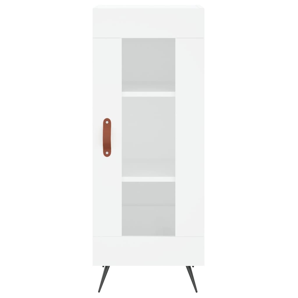 Highboard 34.5x34x180 cm Engineered Wood 1 Glass Door White