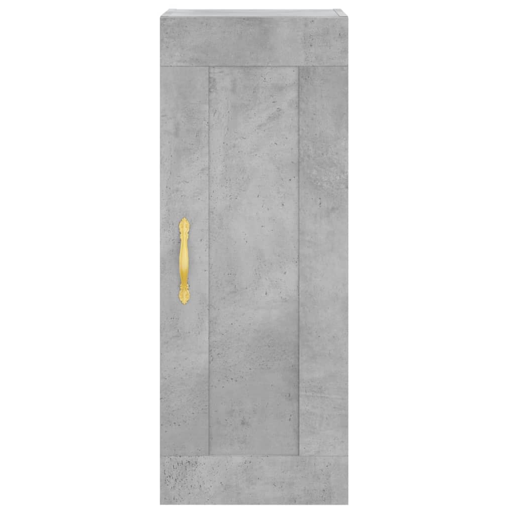 Highboard 34.5x34x180 cm Engineered Wood 1 Wood Door Concrete grey