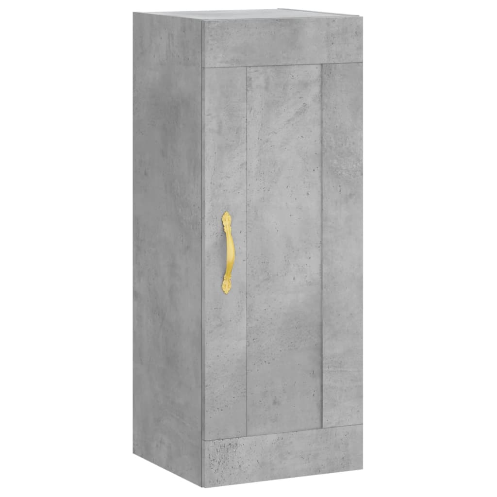 Highboard 34.5x34x180 cm Engineered Wood 1 Wood Door Concrete grey