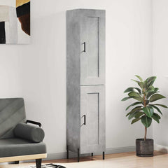 vidaXL Highboard Concrete Grey 34,5x34x180 cm Engineered Wood 1