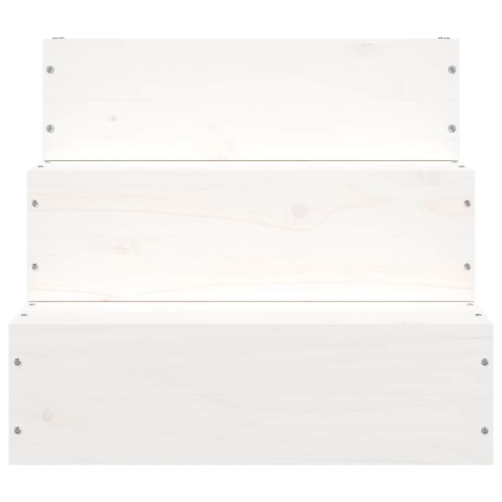 vidaXL Pet Stair White 40x37.5x35 cm Solid Wood Pine 4