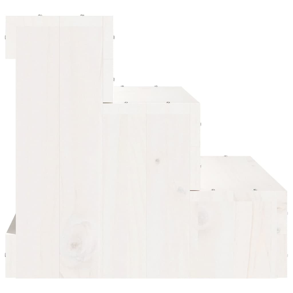 vidaXL Pet Stair White 40x37.5x35 cm Solid Wood Pine 5