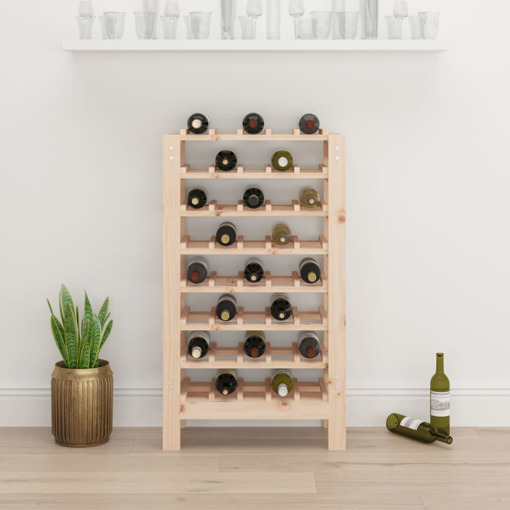 vidaXL Wine Rack 61.5x30x107.5 cm Solid Wood Pine 3