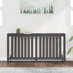 vidaXL Radiator Cover Grey 169x19x84 cm Solid Wood Pine 3