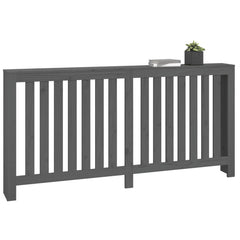 vidaXL Radiator Cover Grey 169x19x84 cm Solid Wood Pine 4