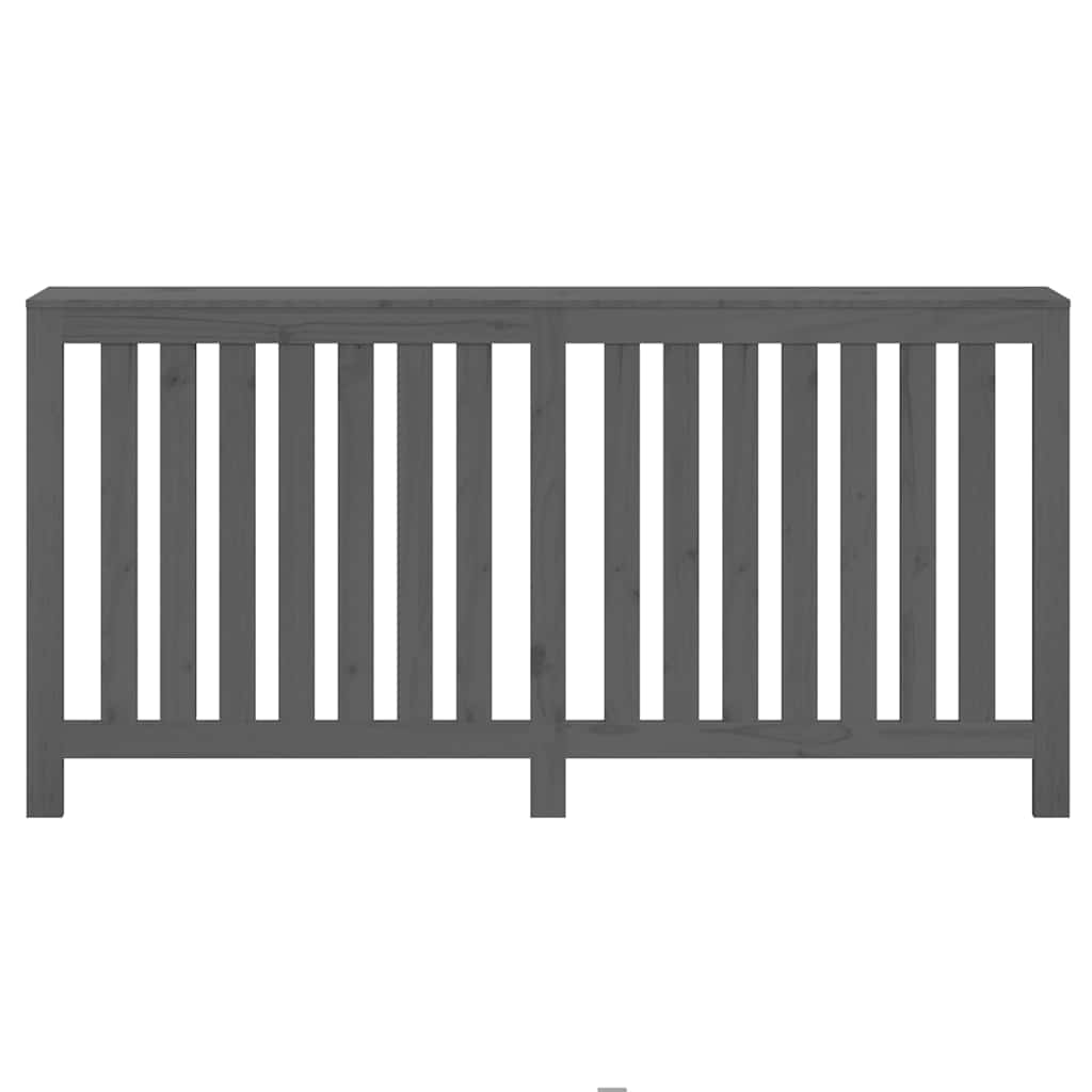 vidaXL Radiator Cover Grey 169x19x84 cm Solid Wood Pine 5