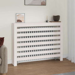 Radiator Cover Solid Wood Pine White 108.5 cm 84 cm 19 cm