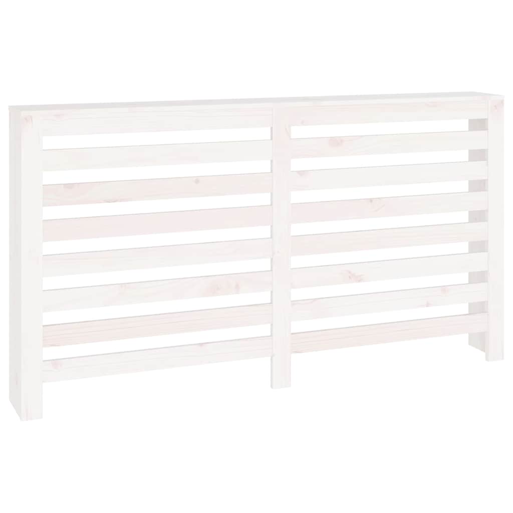 vidaXL Radiator Cover White 153x19x84 cm Solid Wood Pine 2