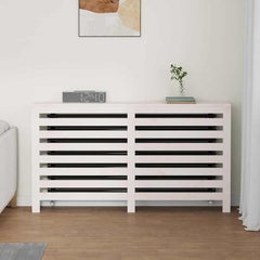 Radiator Cover Solid Wood Pine White 153 cm 84 cm 19 cm