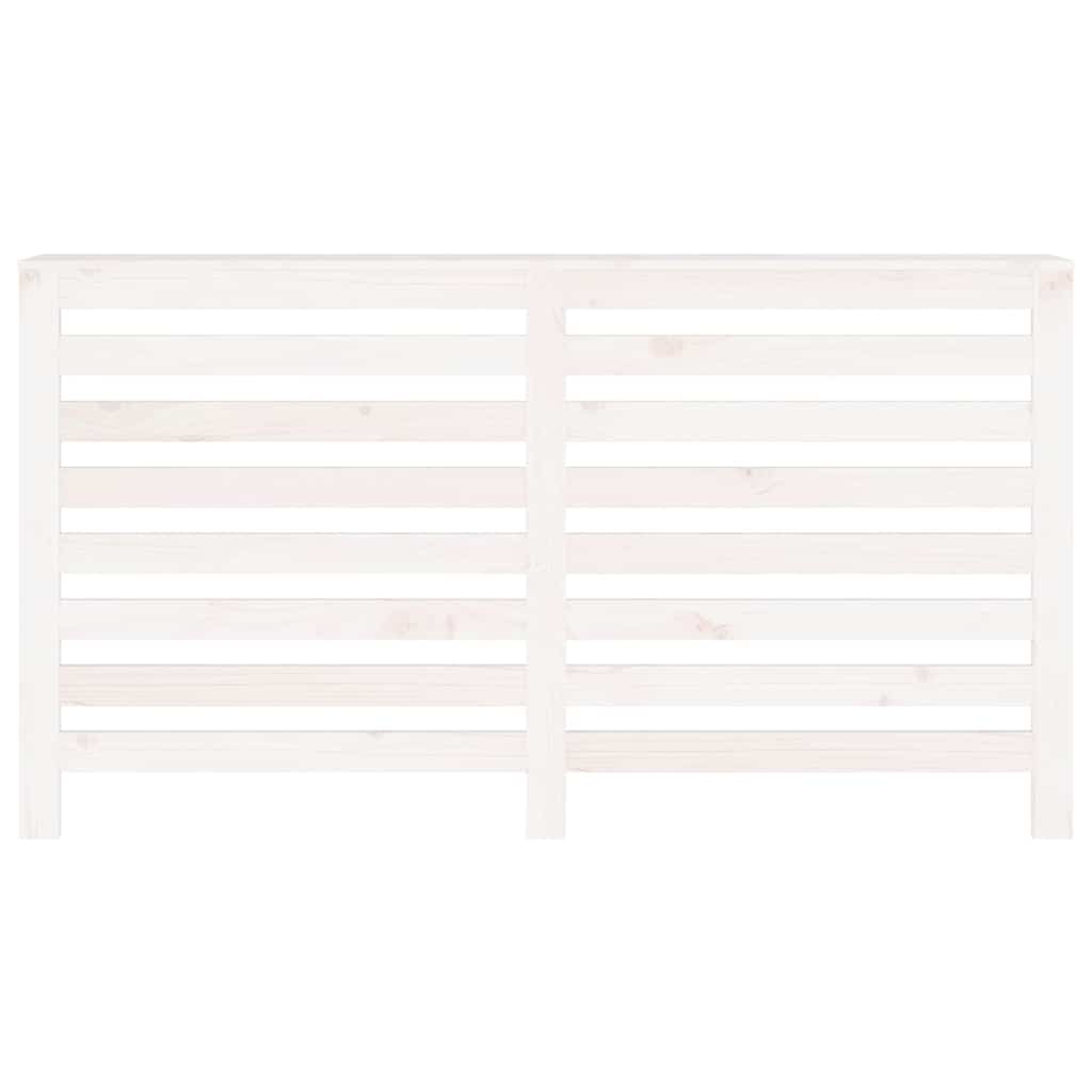 vidaXL Radiator Cover White 153x19x84 cm Solid Wood Pine 5