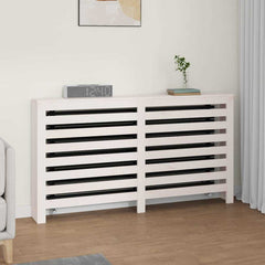 vidaXL Radiator Cover White 153x19x84 cm Solid Wood Pine 1