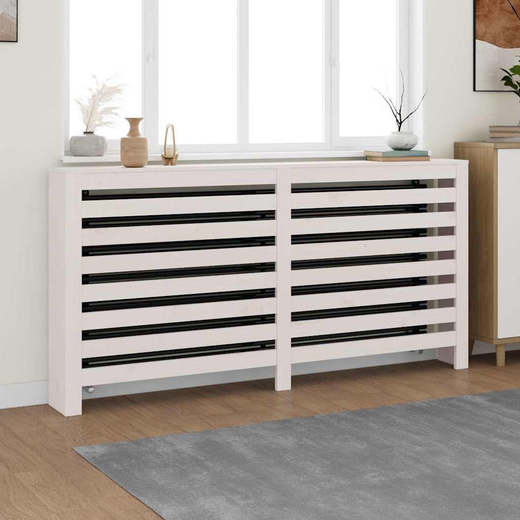 Radiator Cover Solid Wood Pine White 169 cm 84 cm 19 cm