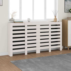 Radiator Cover Solid Wood Pine White 210 cm 85 cm 21 cm