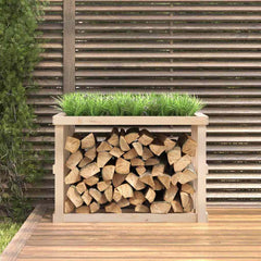 vidaXL Outdoor Log Holder 108x52x74 cm Solid Wood Pine 3