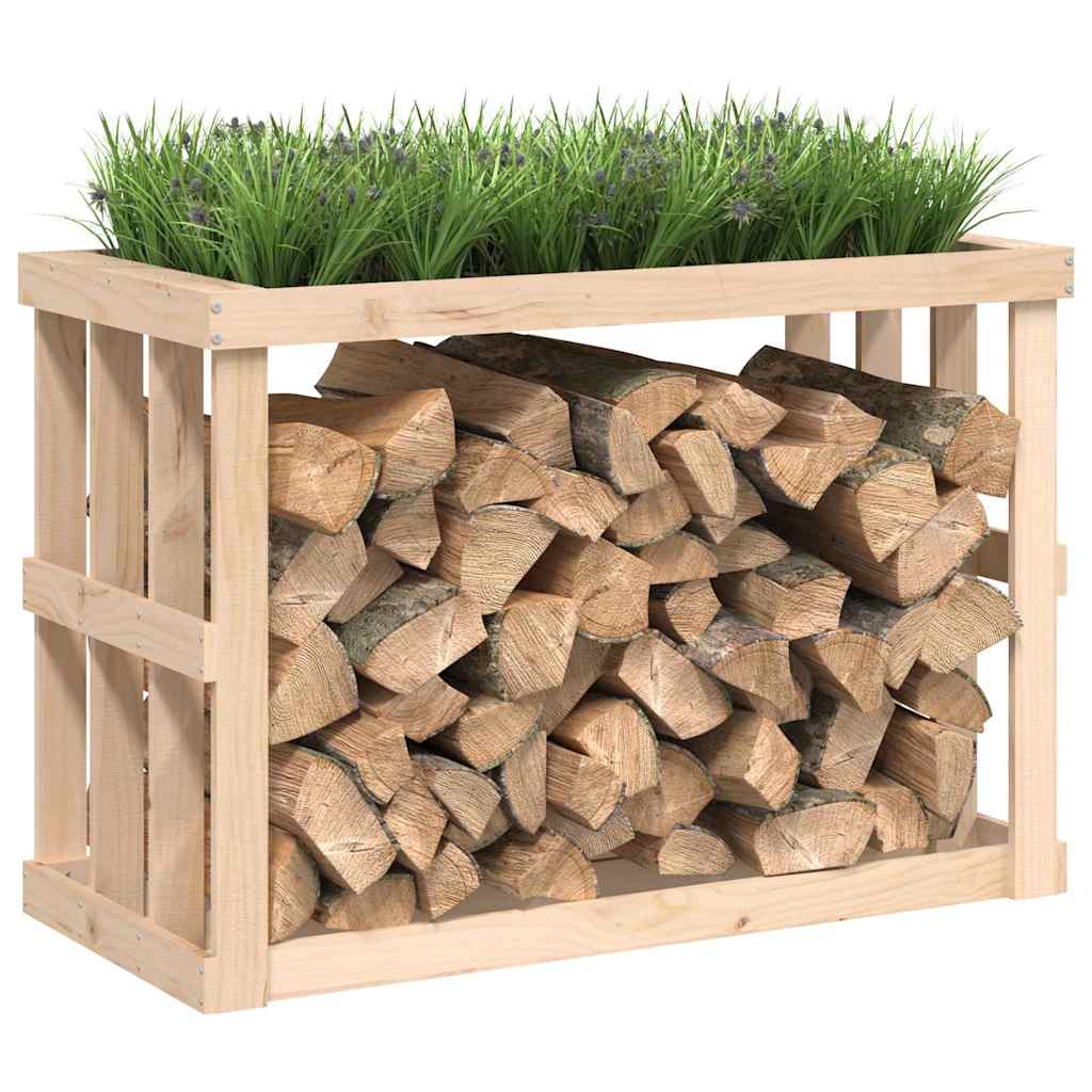 vidaXL Outdoor Log Holder 108x52x74 cm Solid Wood Pine 4