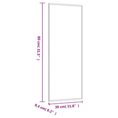 vidaXL Wall Mirror 30x80 cm Glass Rectangle 6