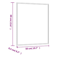 vidaXL Wall Mirror 50x60 cm Glass Rectangle 6