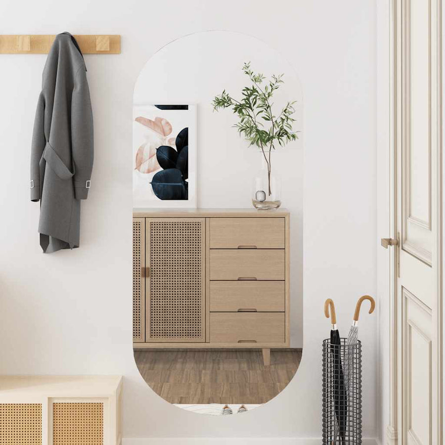 vidaXL Wall Mirror 45x100 cm Glass Oval 1