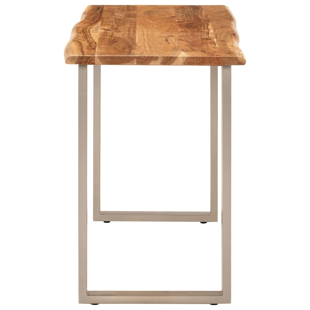 vidaXL Dining Table 110x50x76 cm Solid Wood Acacia 5