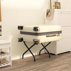 vidaXL Luggage Rack with Backrest Black 56x39x52 cm 1