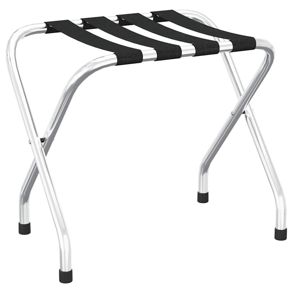 vidaXL Luggage Rack Black and Silver 56x40x49 cm 2
