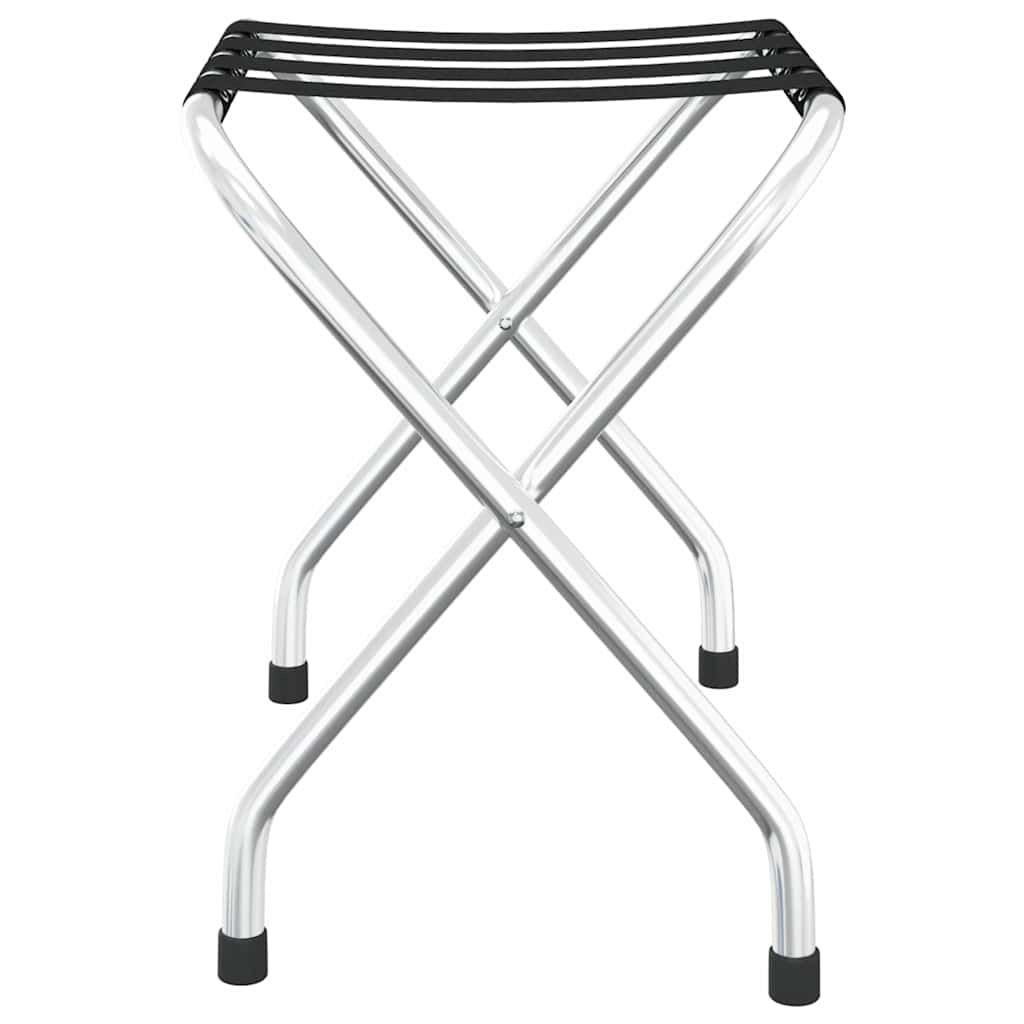 vidaXL Luggage Rack Black and Silver 56x40x49 cm 4