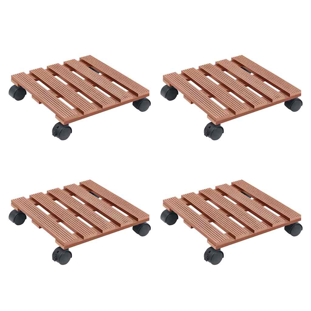 vidaXL Plant Trolleys Ø30x7.5 WPC