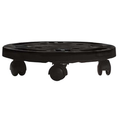 vidaXL Plant Trolleys with Wheels 2 pcs Diameter 30 cm Black 170 kg 3