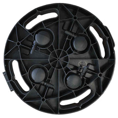 vidaXL Plant Trolleys with Wheels 2 pcs Diameter 30 cm Black 170 kg 5