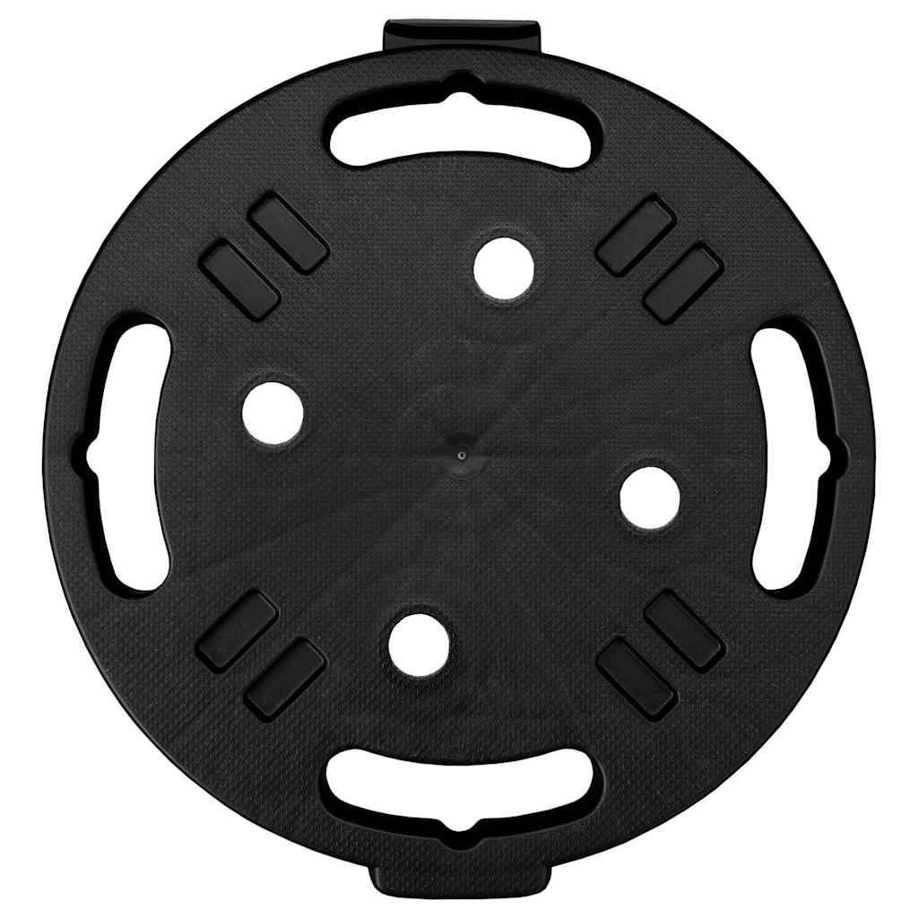 vidaXL Plant Trolleys with Wheels 2 pcs Diameter 30 cm Black 170 kg 6