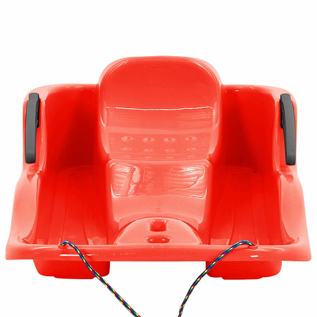 Sledge with Brakes 87x40x18 cm Polypropylene Red